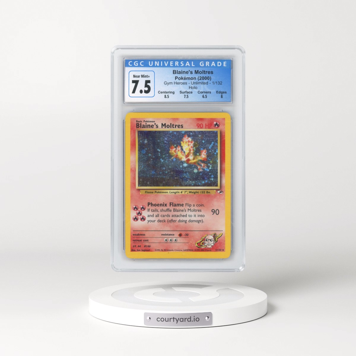2000 Gym Heroes #1/132 Blaine's Moltres - Holo (CGC 7.5 NM+)