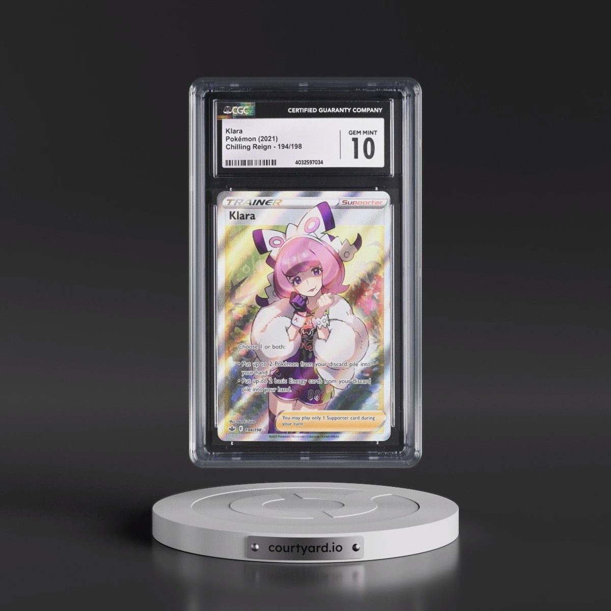 2021 Chilling Reign #194/198 Klara - Ultra Rare Holo (CGC 10 GEM MINT)