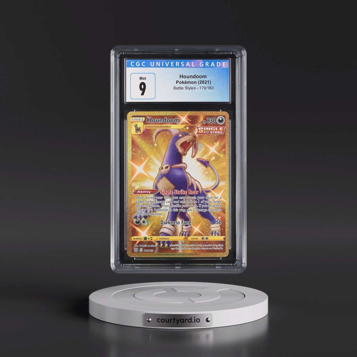 2021 Battle Styles #179/163 Houndoom - Secret Rare Holo (CGC 9 MINT)