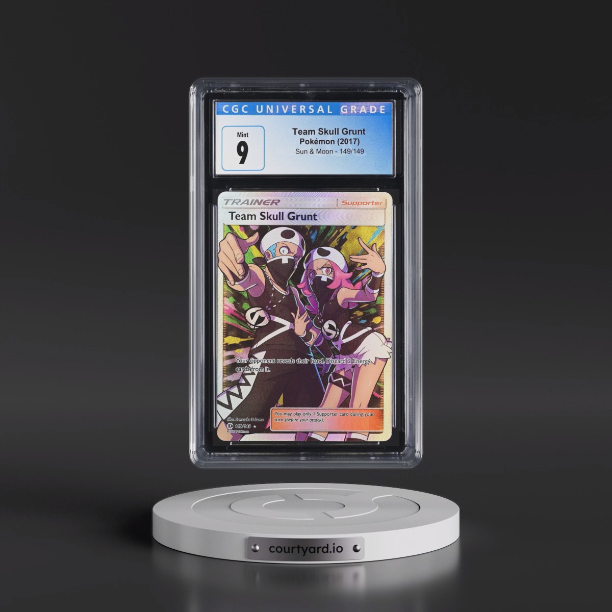 2017 Sun & Moon #149/149 Team Skull Grunt - Ultra Rare Holo (CGC 9 MINT)