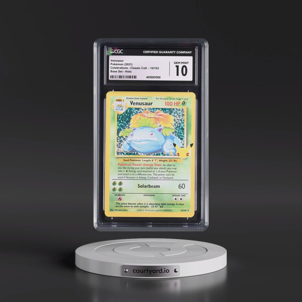 2021 Celebrations - Classic Collection #15/102 Venusaur - Base Set Holo (CGC 10 GEM MINT)