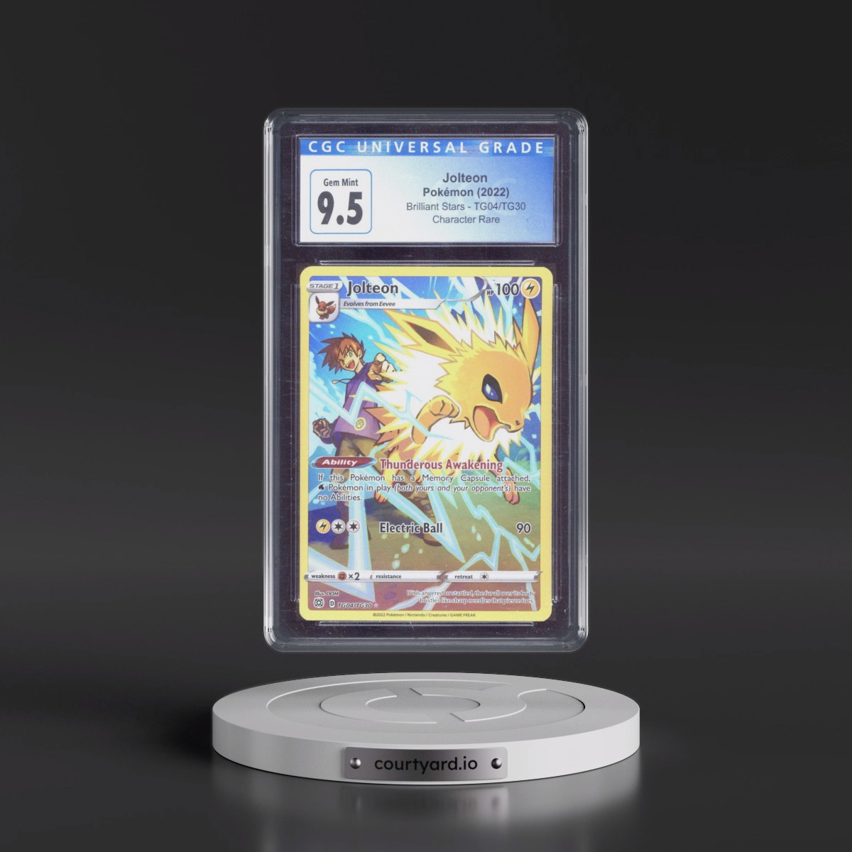 2022 Brilliant Stars #TG04/TG30 Jolteon - Trainer Gallery Holo (CGC 10 GEM MINT)