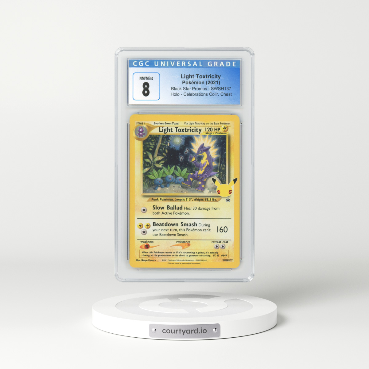 2021 Sword & Shield Promos #SWSH137 Light Toxtricity - Holo (CGC 8 NM-MT)