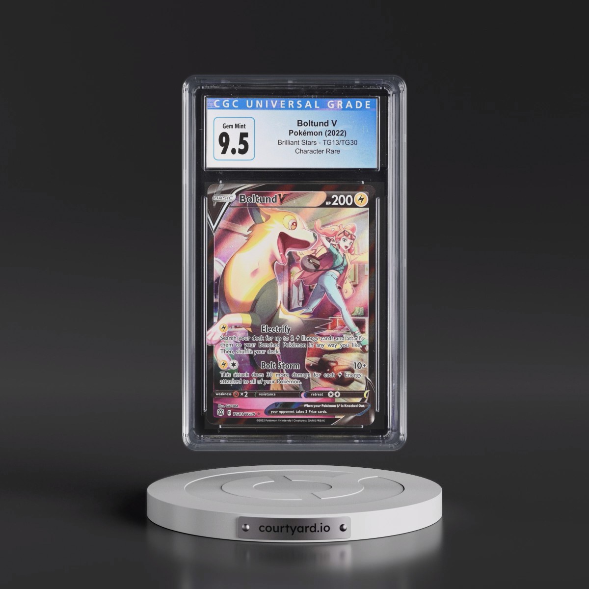 2022 Brilliant Stars #TG13/TG30 Boltund V - Trainer Gallery Holo (CGC 10 GEM MINT)