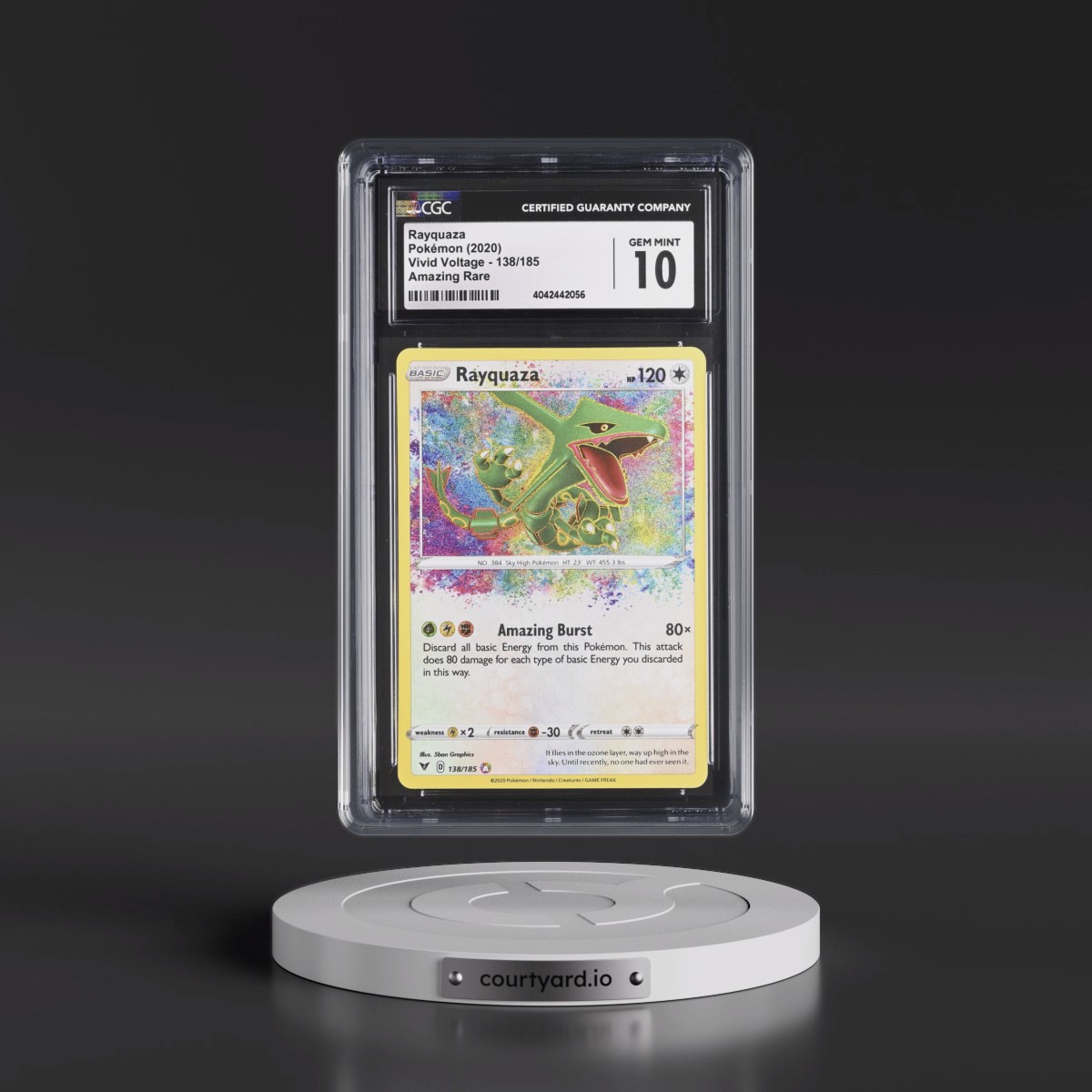 2020 Vivid Voltage Rayquaza - Amazing Rare Holo #138/185 CGC 10