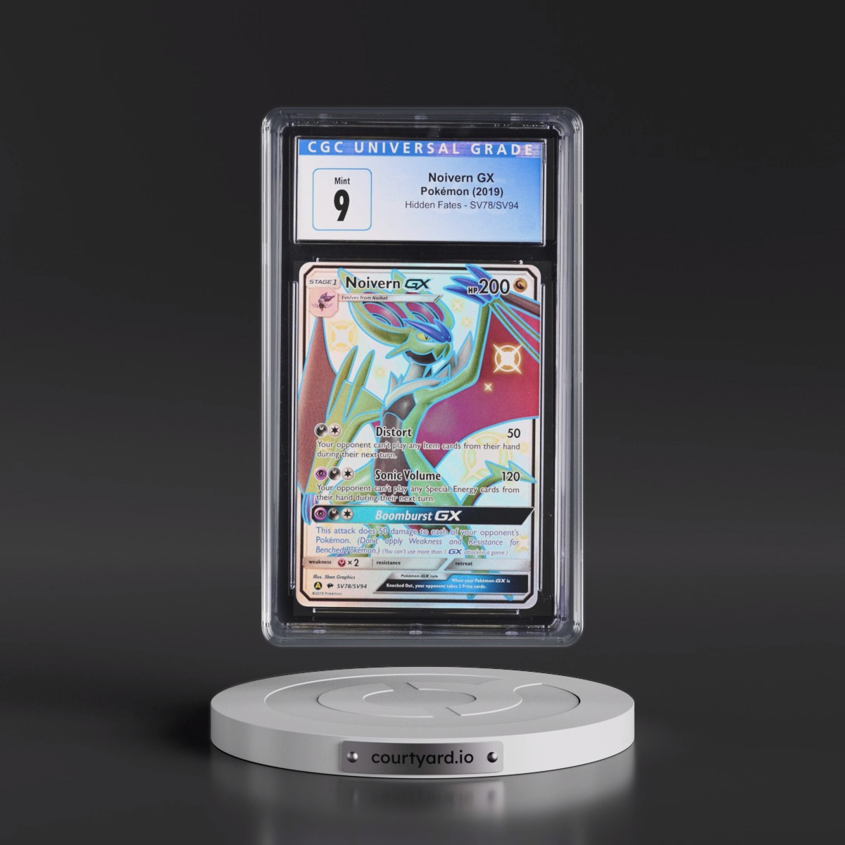 2019 Hidden Fates #SV78/SV94 Noivern GX - Shiny Vault Holo (CGC 9 MINT)