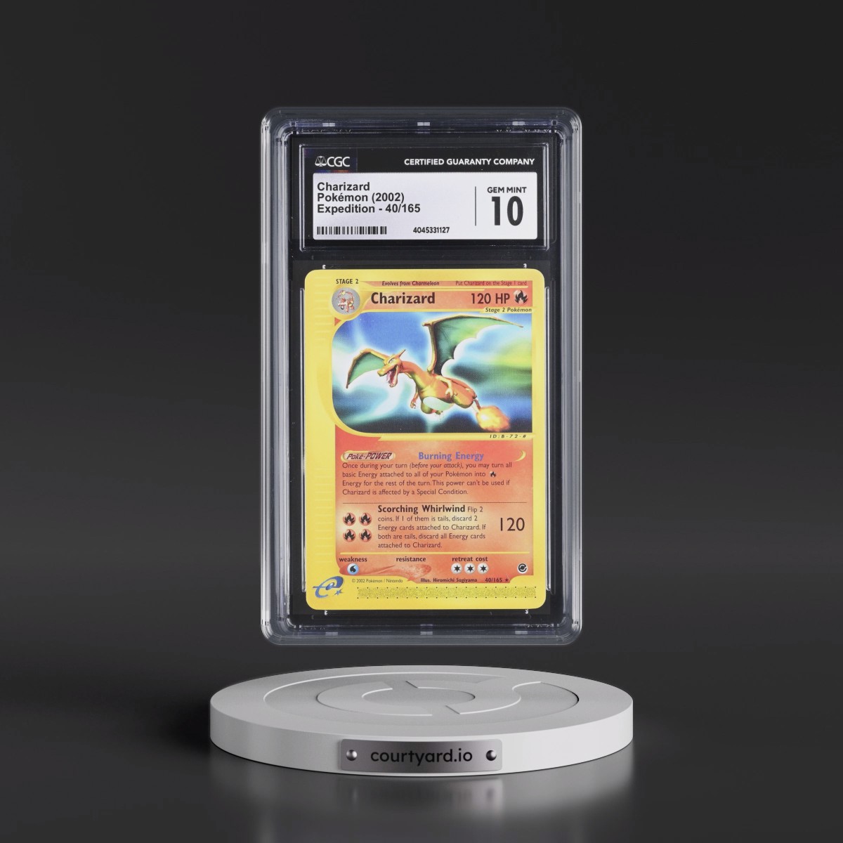 2002 Expedition #40/165 Charizard (CGC 10 GEM MINT)