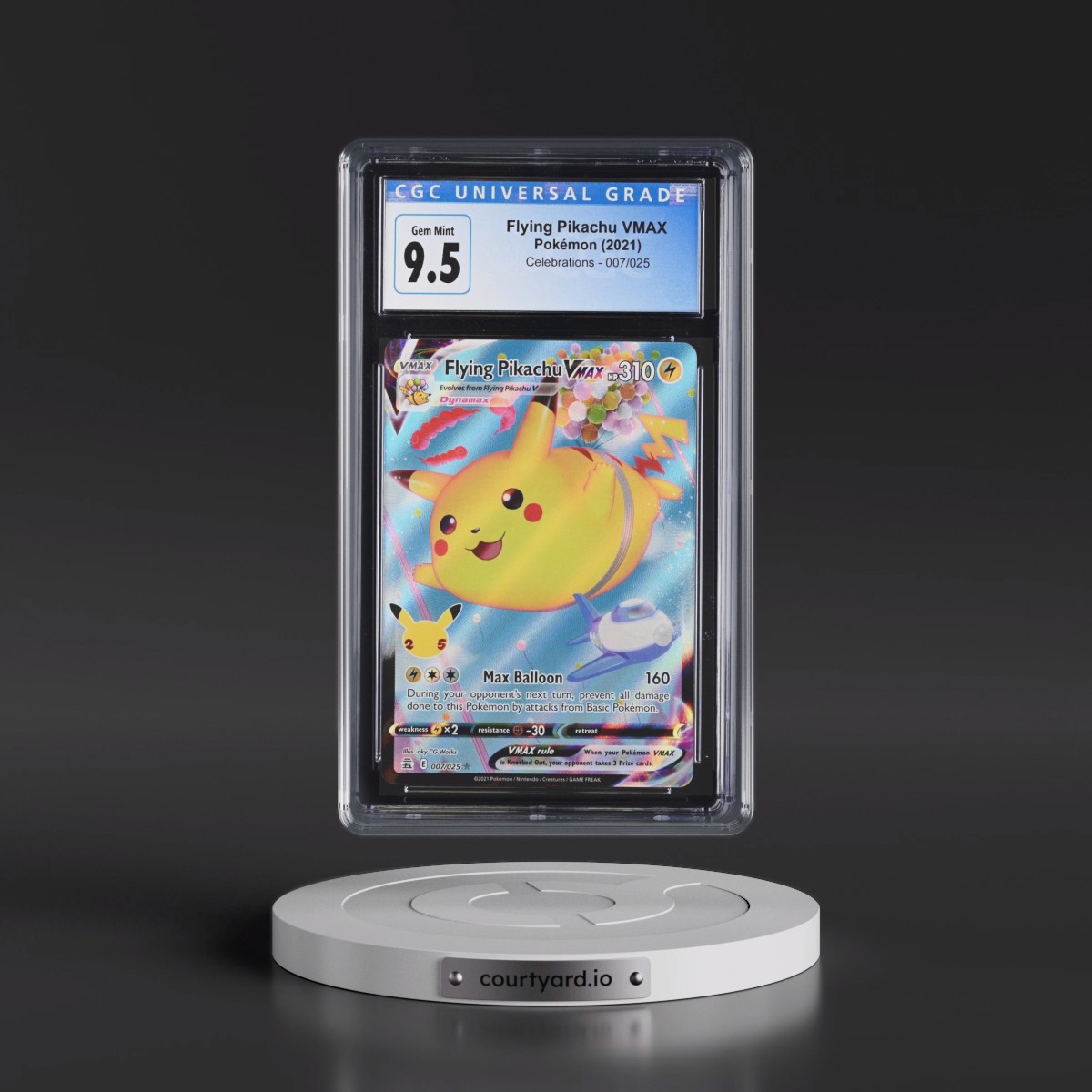 2021 Celebrations #007/025 Flying Pikachu VMAX - Holo (CGC 10 GEM MINT)