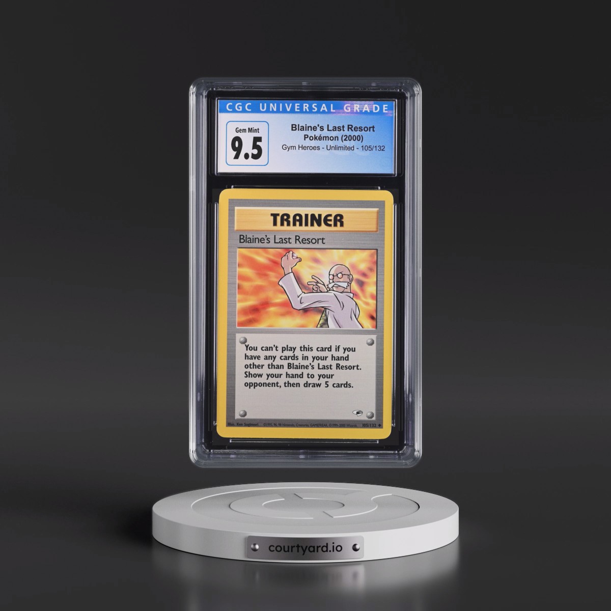 2000 Gym Heroes #105/132 Blaine's Last Resort (CGC 10 GEM MINT)