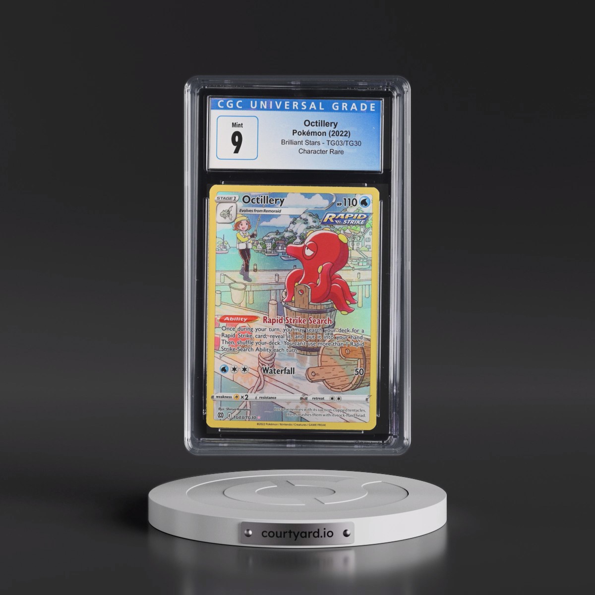 2022 Brilliant Stars #TG03/TG30 Octillery - Trainer Gallery Holo (CGC 9 MINT)