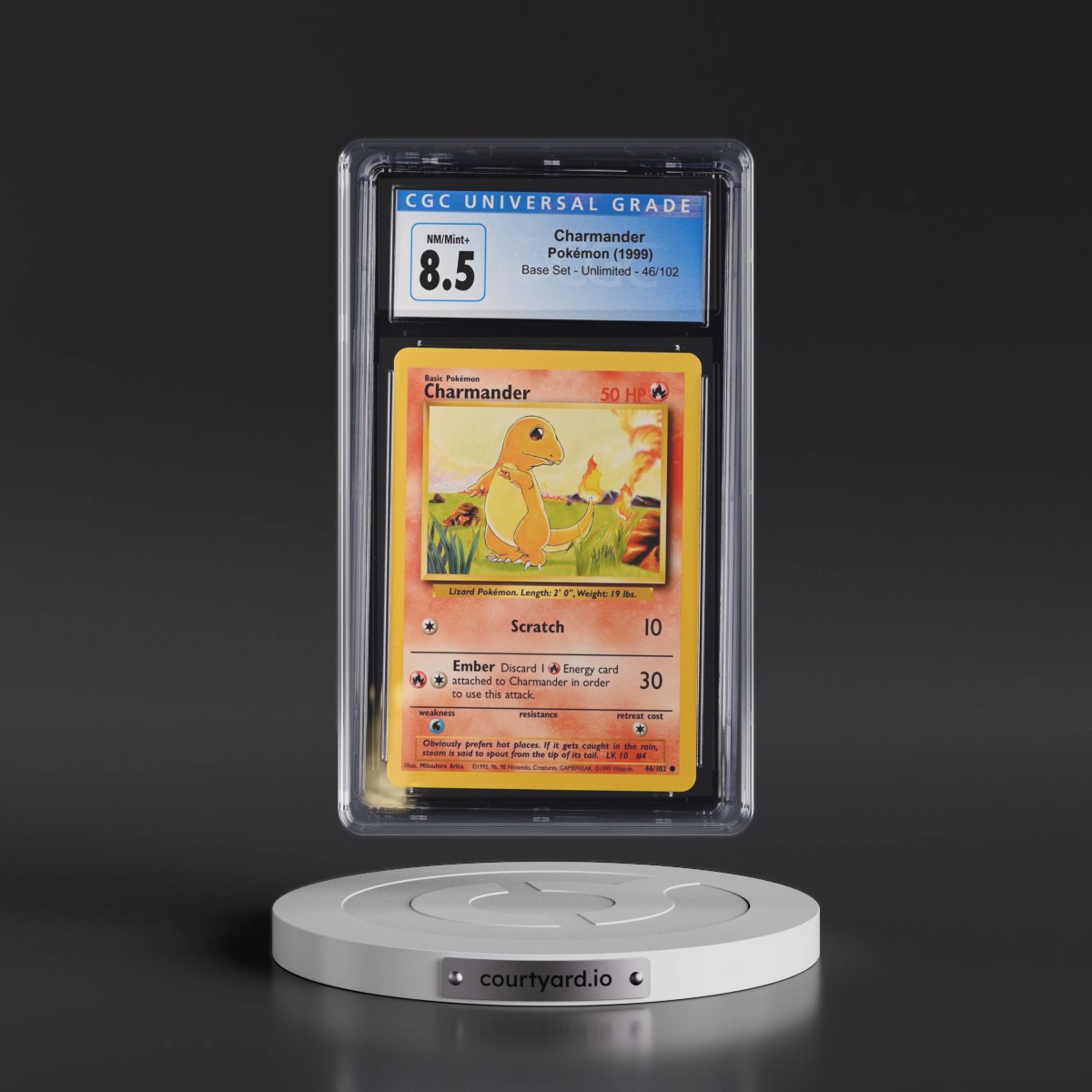1999 Base Set #46/102 Charmander (CGC 8.5 NM-MT+)