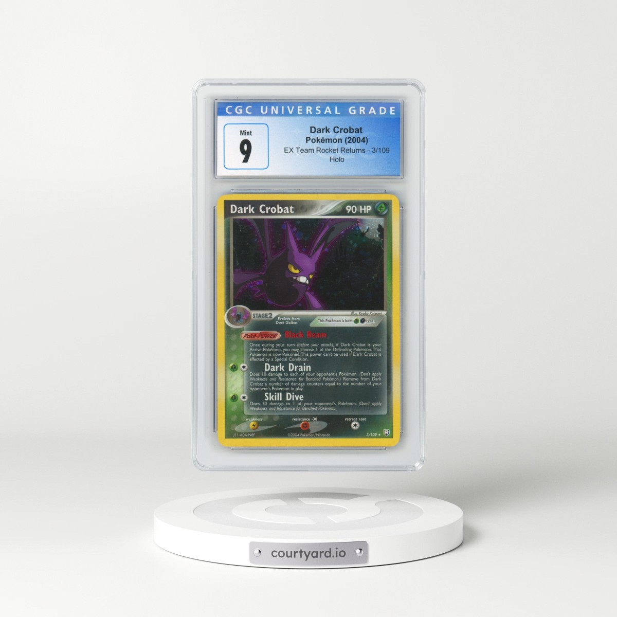 2004 EX Team Rocket Returns #3/109 Dark Crobat - Holo (CGC 9 MINT)