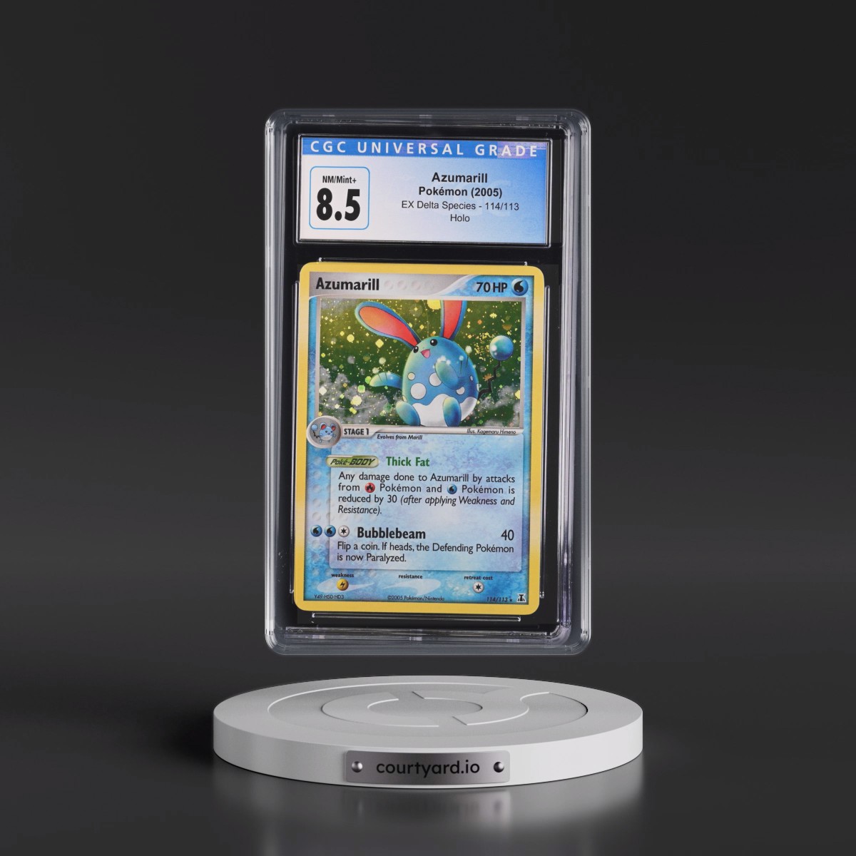 2005 EX Delta Species #114/113 Azumarill - Holo (CGC 8.5 NM-MT+)