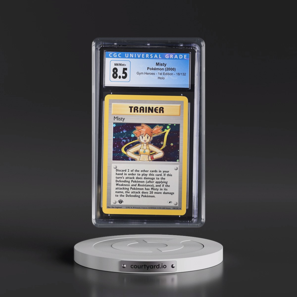 2000 Gym Heroes #18/132 Misty - 1st Edition Holo (CGC 8.5 NM-MT+)