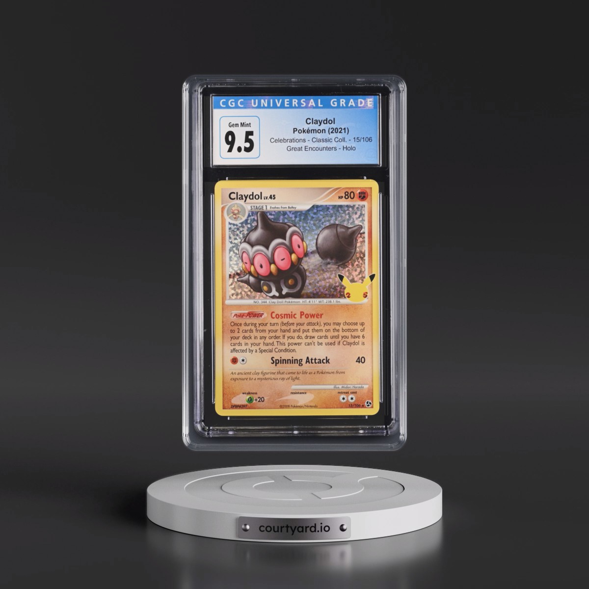 2021 Celebrations - Classic Collection #15/106 Claydol - Great Encounters Holo (CGC 10 GEM MINT)