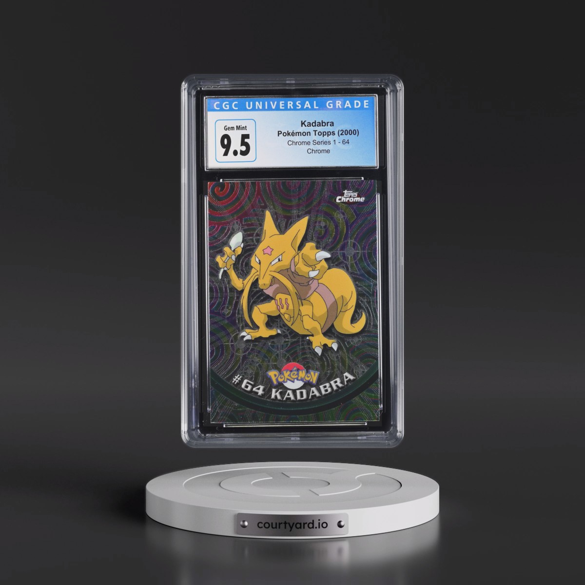 2000 Chrome Series 1 #64 Kadabra - Chrome (Topps Chrome Stamp on Front of Card) (CGC 10 GEM MINT)