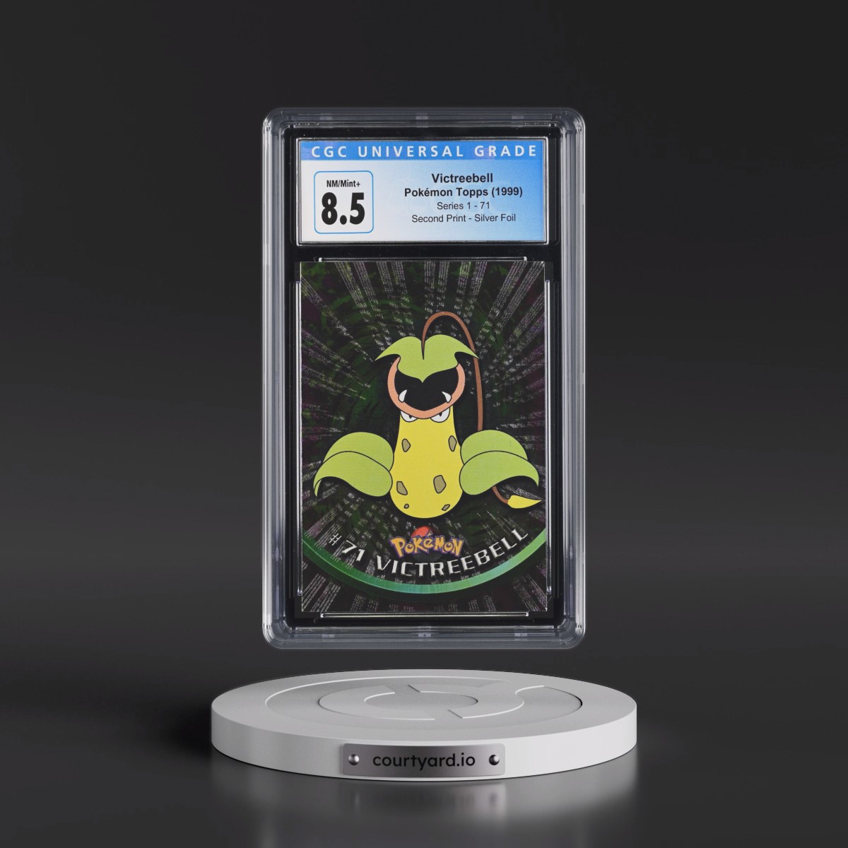 1999 Series 1 (Oval Nintendo Seal) #71 Victreebell - Second Print (Black Topps Logo) Silver Foil (Rays) (CGC 8.5 NM-MT+)