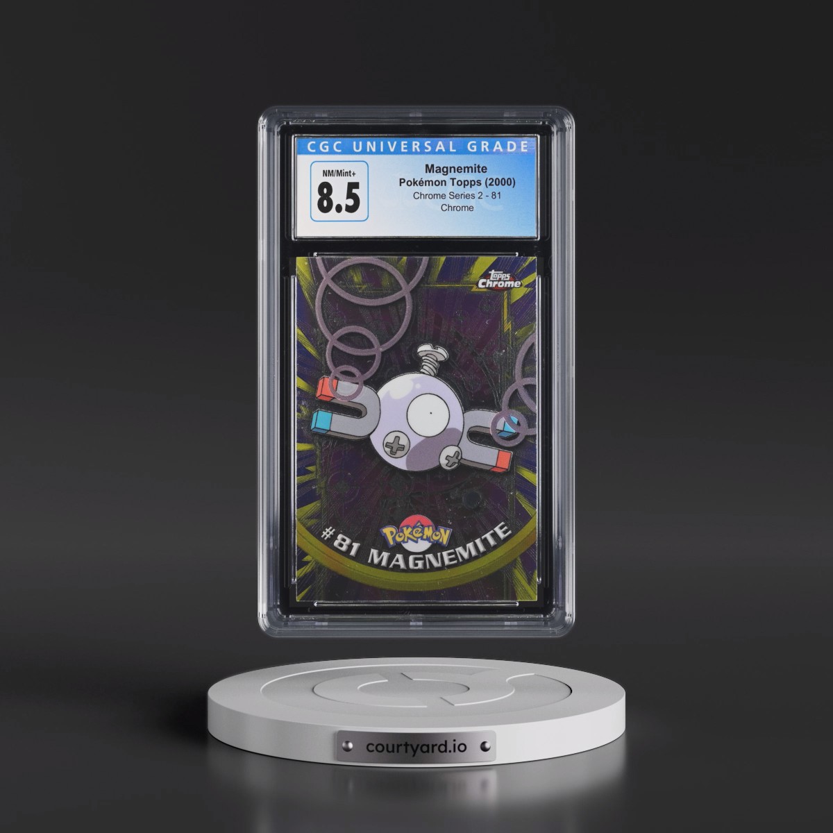 2000 Chrome Series 2 #81 Magnemite - Chrome (Topps Chrome Stamp on Front of Card) (CGC 8.5 NM-MT+)