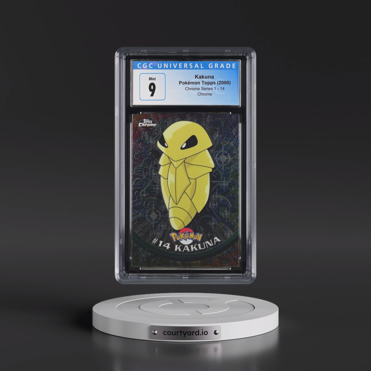 2000 Chrome Series 1 #14 Kakuna - Chrome (Topps Chrome Stamp on Front of Card) (CGC 9 MINT)