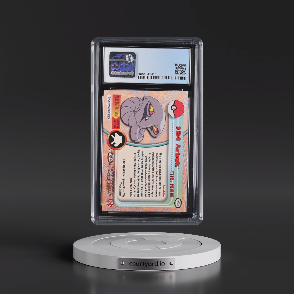 2000 Chrome Series 1 #24 Arbok - Chrome (Topps Chrome Stamp on Front of Card) (CGC 10 GEM MINT)