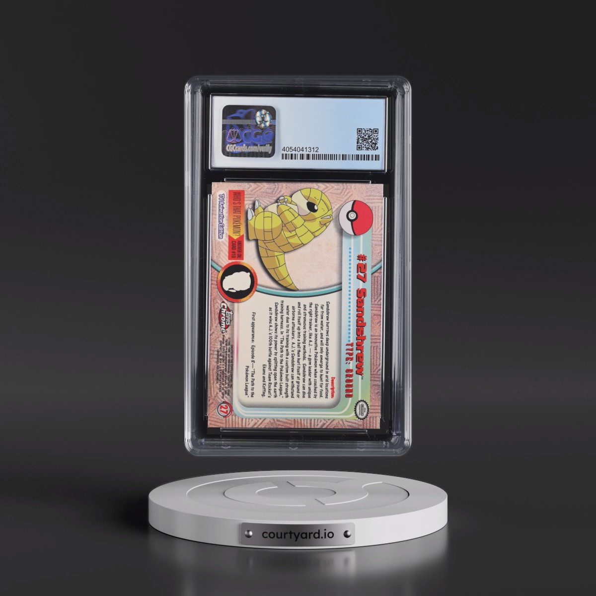 2000 Chrome Series 1 #27 Sandshrew - Chrome (Topps Chrome Stamp on Front of Card) (CGC 10 GEM MINT)