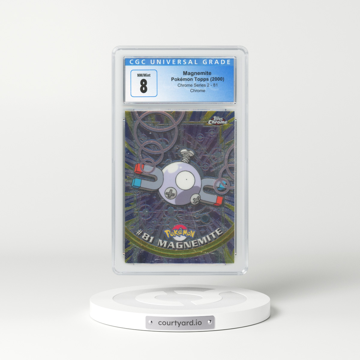 2000 Chrome Series 2 #81 Magnemite - Chrome (Topps Chrome Stamp on Front of Card) (CGC 8 NM-MT)