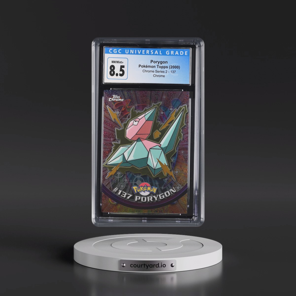 2000 Chrome Series 2 #137 Porygon - Chrome (Topps Chrome Stamp on Front of Card) (CGC 8.5 NM-MT+)