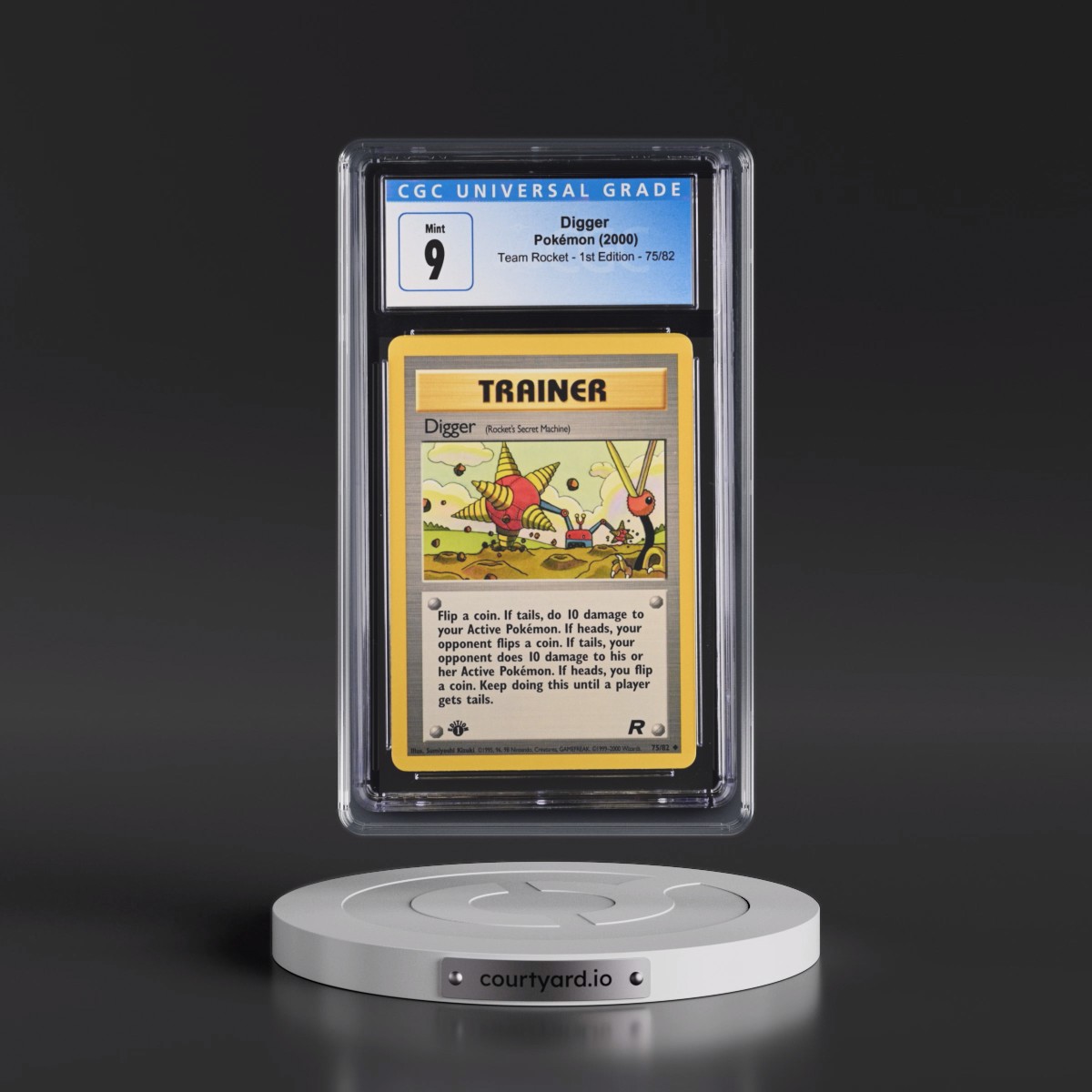 2000 Team Rocket #75/82 Digger - 1st Edition 1st Edition (CGC 9 MINT)