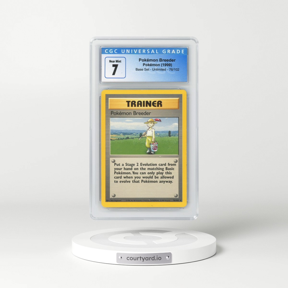 1999 Base Set #76/102 Pokémon Breeder (CGC 7 NM)