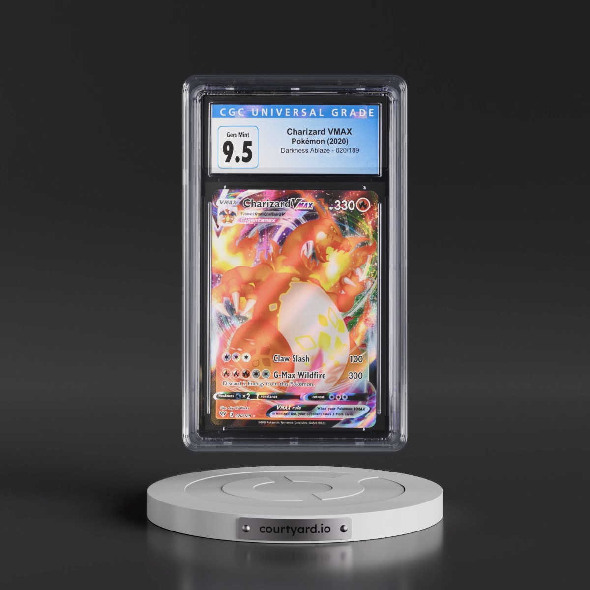2020 Darkness Ablaze #020/189 Charizard VMAX - Holo (CGC 10 GEM MINT)