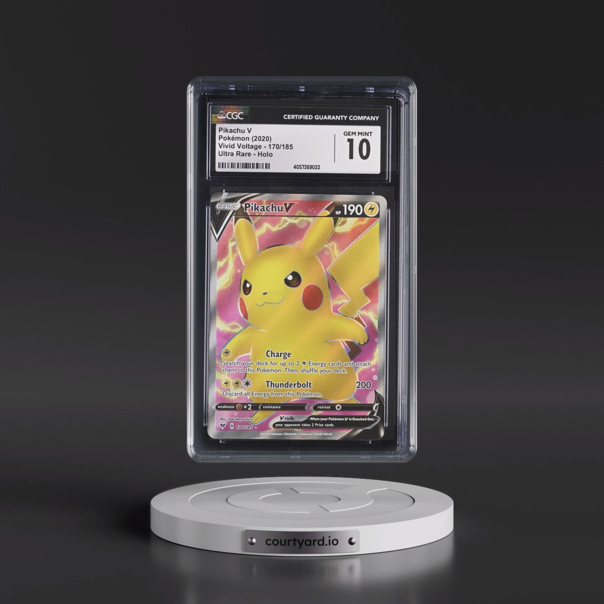 2020 Vivid Voltage Pikachu V - Ultra Rare Holo #170/185 CGC 10