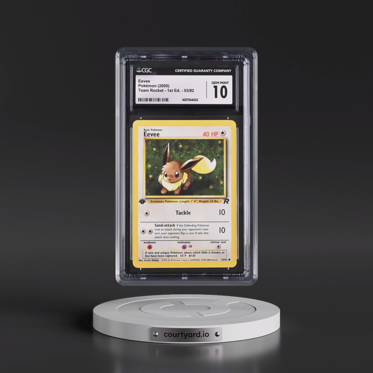 2000 Team Rocket #55/82 Eevee - 1st Edition 1st Edition (CGC 10 GEM MINT)