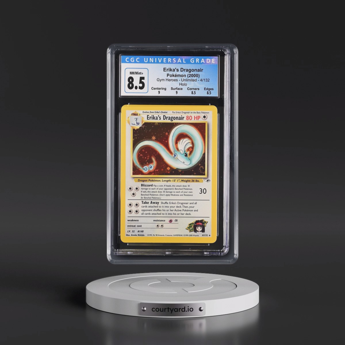 2000 Gym Heroes #4/132 Erika's Dragonair - Holo (CGC 8.5 NM-MT+)