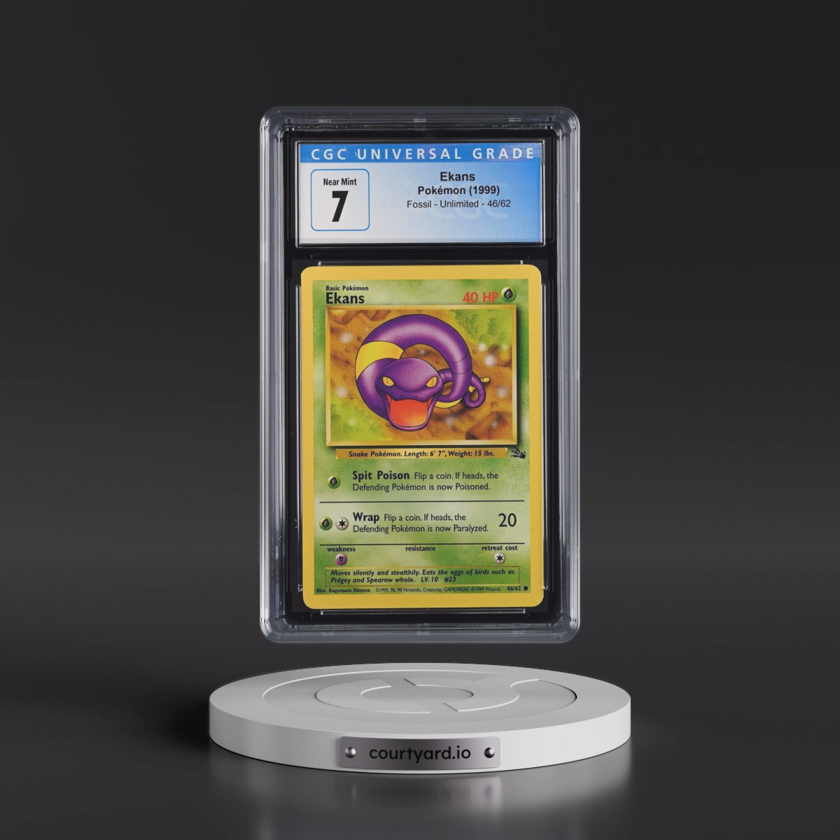 1999 Fossil #46/62 Ekans (CGC 7 NM)