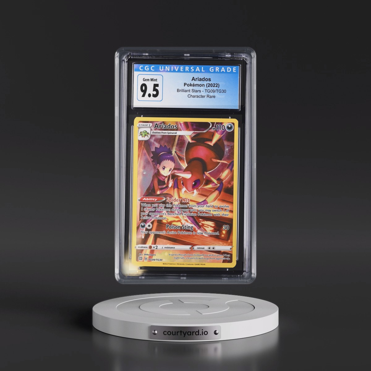 2022 Brilliant Stars #TG09/TG30 Ariados - Trainer Gallery Holo (CGC 10 GEM MINT)