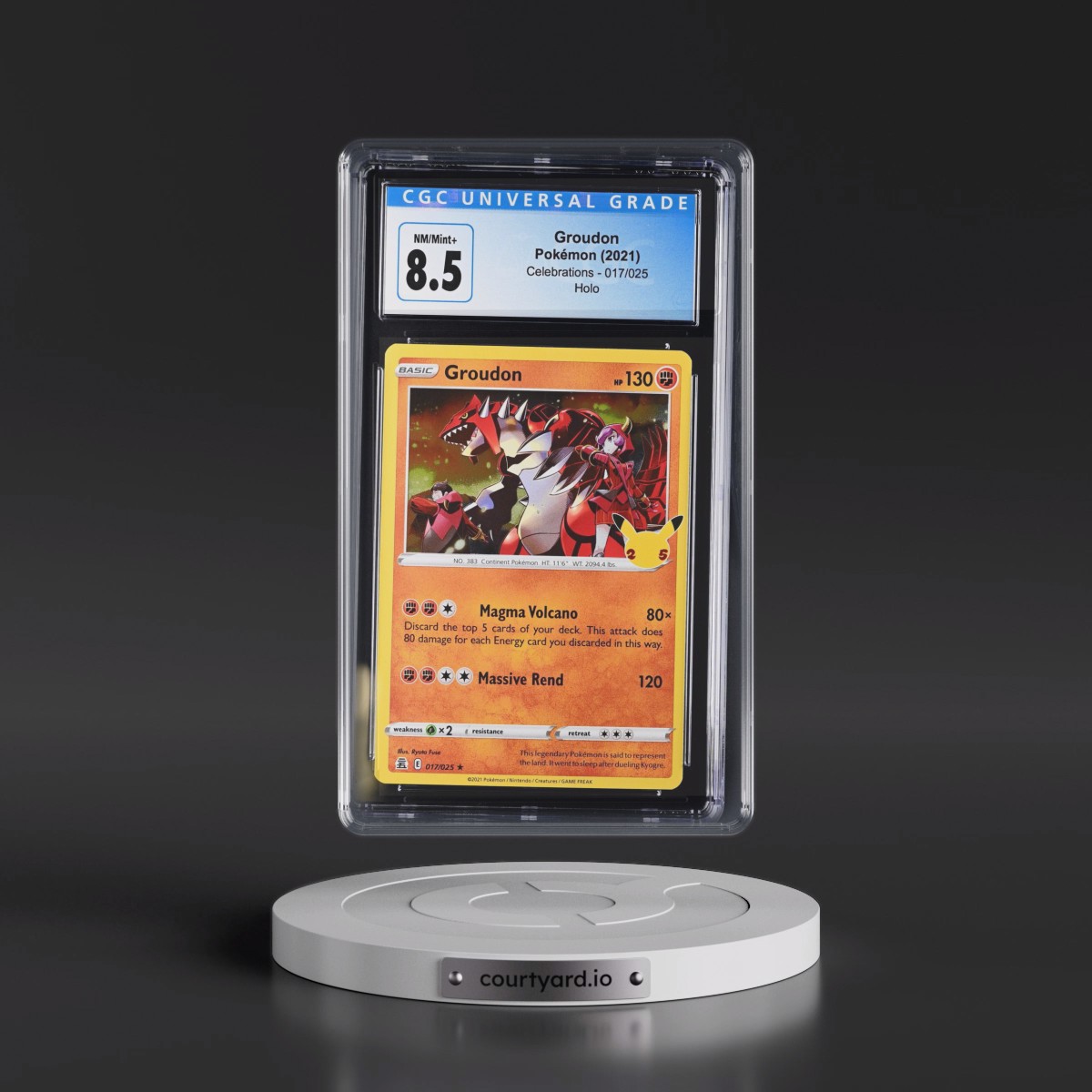 2021 Celebrations #017/025 Groudon - Holo (CGC 8.5 NM-MT+)