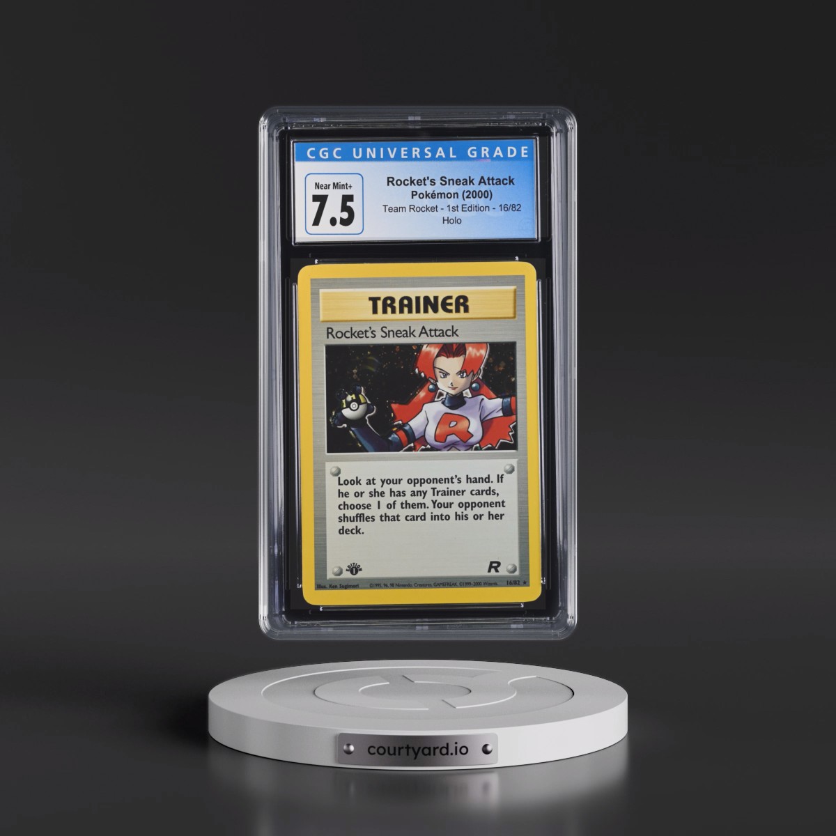 2000 Team Rocket #16/82 Rocket's Sneak Attack - 1st Edition Holo (CGC 7.5 NM+)