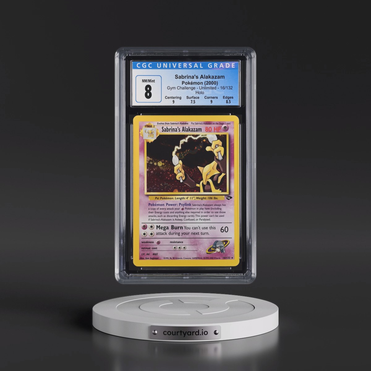 2000 Gym Challenge #16/132 Sabrina's Alakazam - Holo (CGC 8 NM-MT)