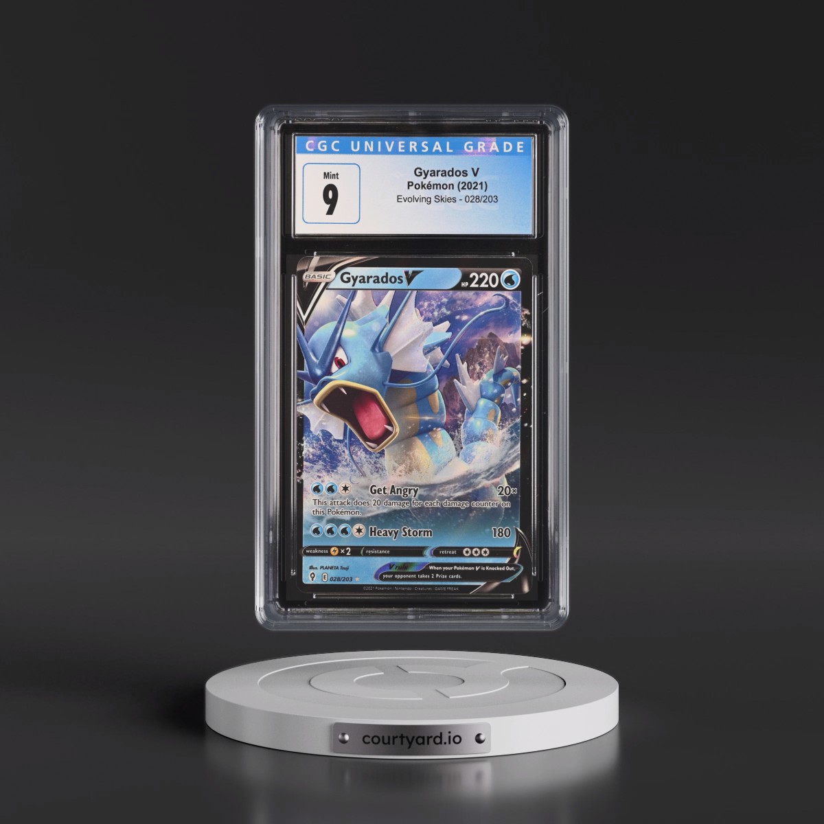 2021 Evolving Skies #028/203 Gyarados V - Holo (CGC 9 MINT)