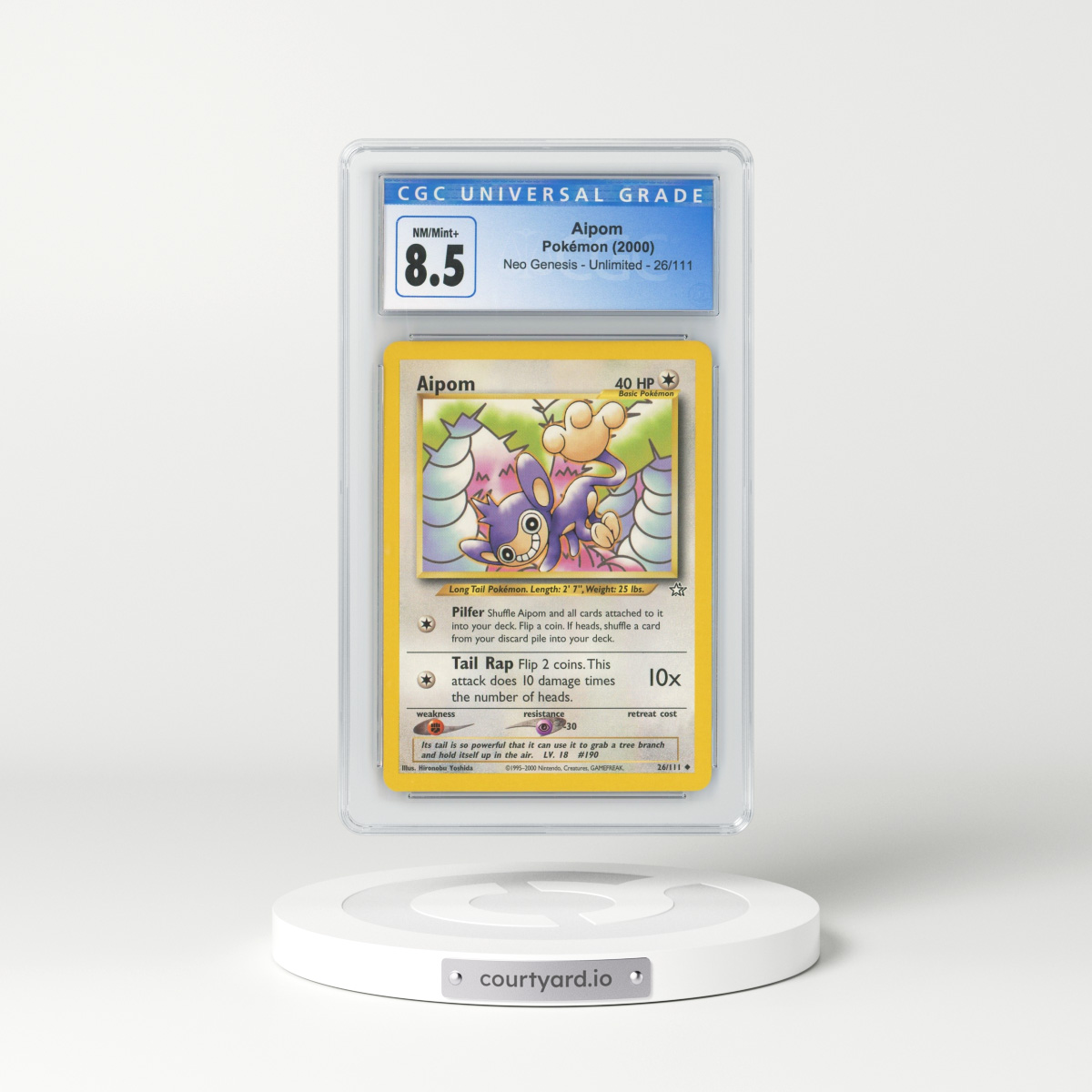 2000 Neo Genesis #26 Aipom (CGC 8.5 NM-MT+)