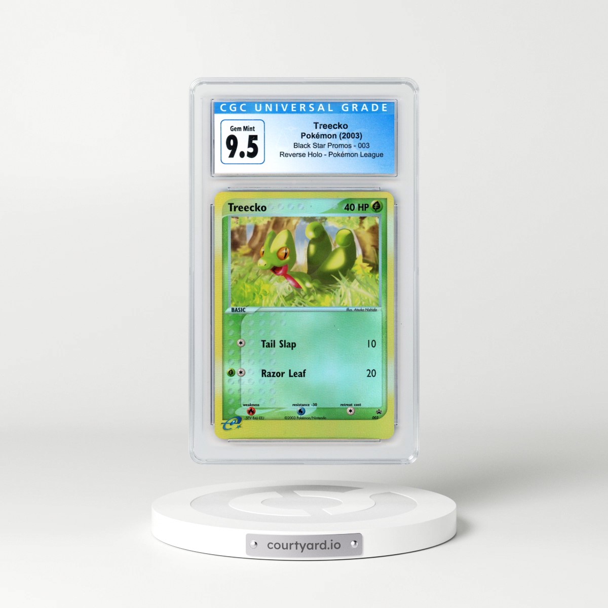 2003 Black Star Promos #003 Treecko - Reverse Holo Pokémon League (CGC 10 GEM MINT)
