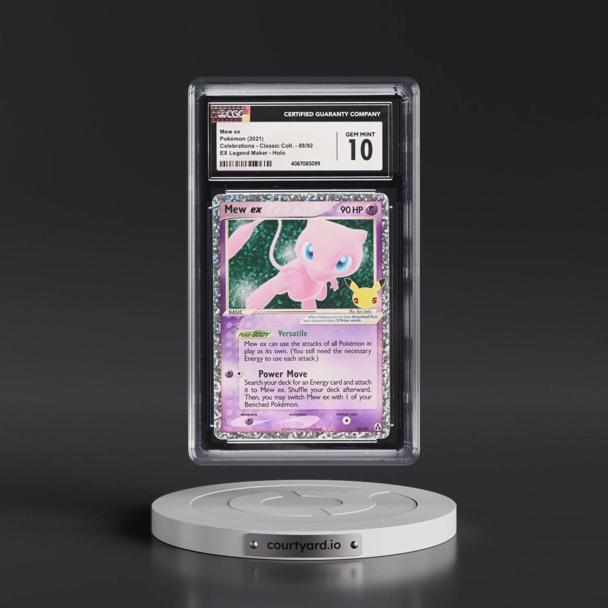 2021 Celebrations - Classic Collection #88/92 Mew ex - EX Legend Maker Holo (CGC 10 GEM MINT)