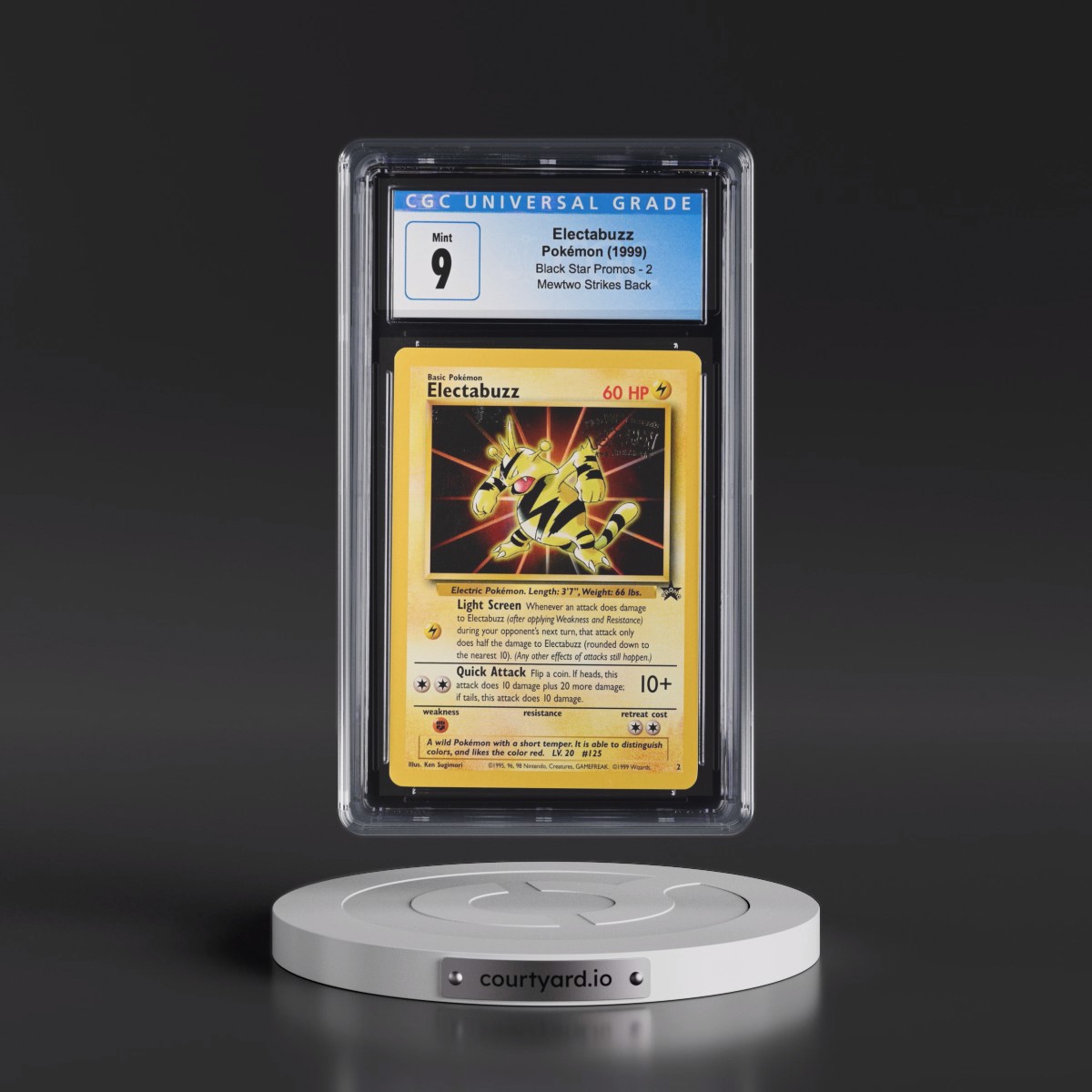 1999 Black Star Promos #2 Electabuzz - Mewtwo Strikes Back (CGC 9 MINT)