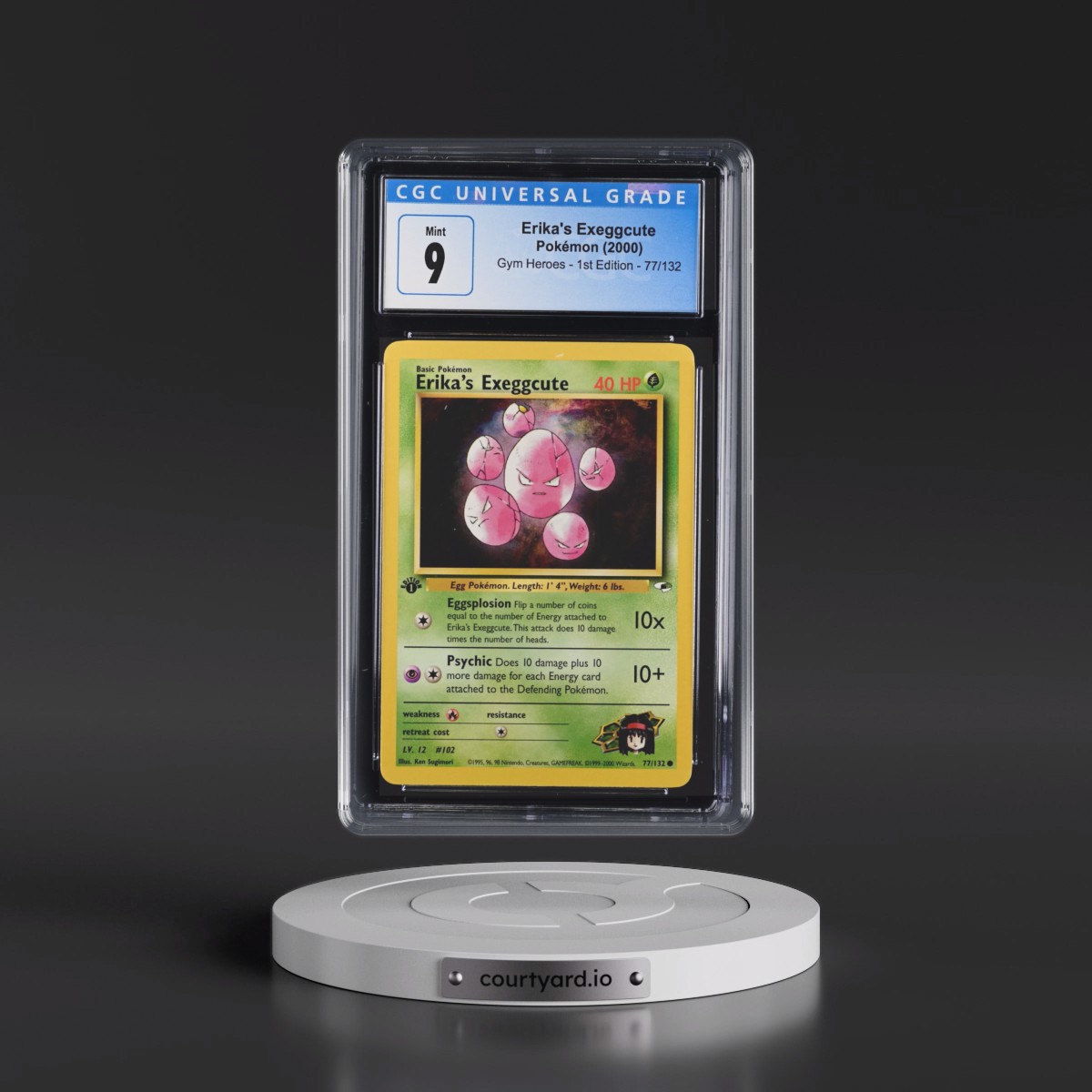 2000 Gym Heroes #77/132 Erika's Exeggcute - 1st Edition 1st Edition (CGC 9 MINT)