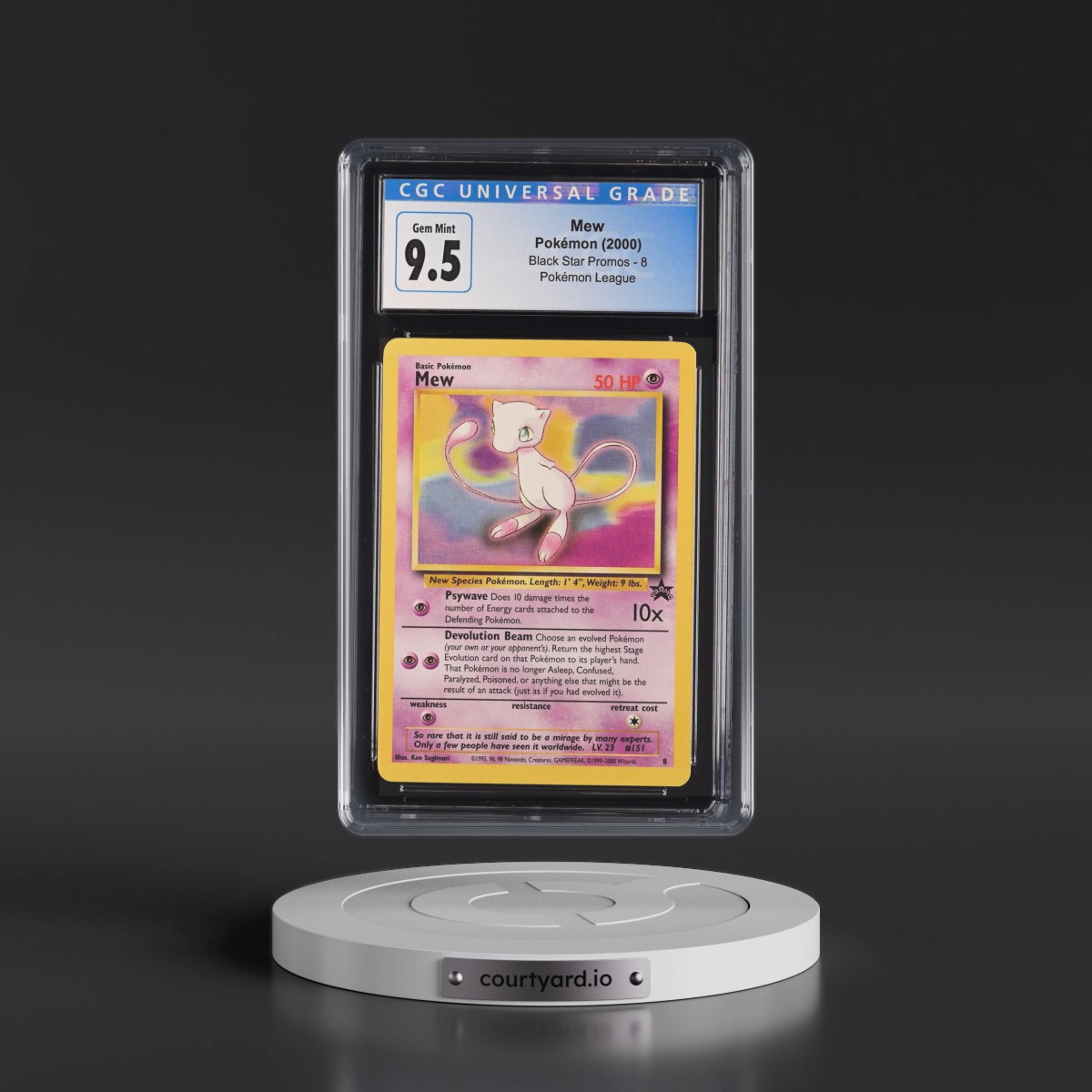 1999 Black Star Promos #8 Mew - Pokémon League (CGC 10 GEM MINT)