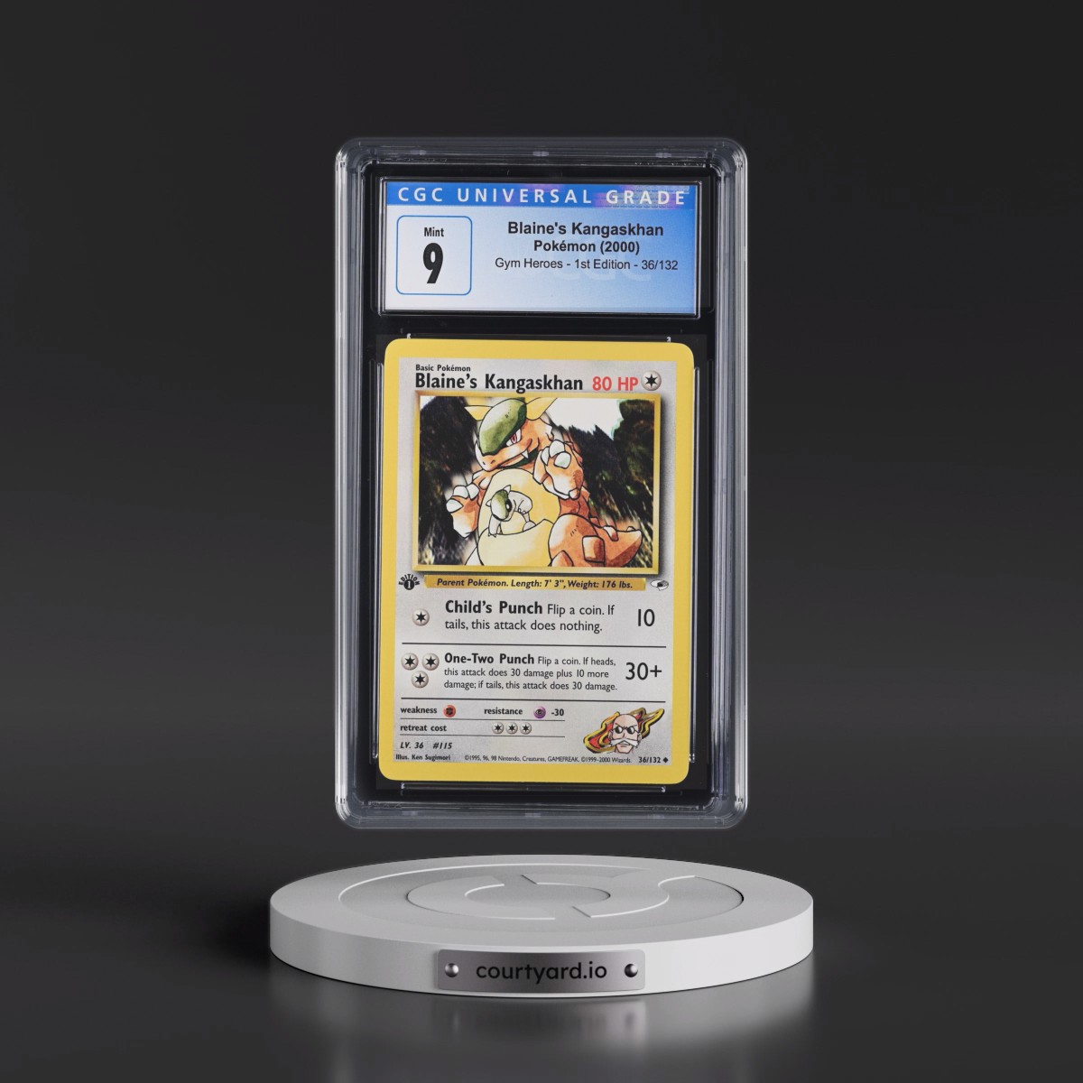 2000 Gym Heroes #36/132 Blaine's Kangaskhan - 1st Edition 1st Edition (CGC 9 MINT)