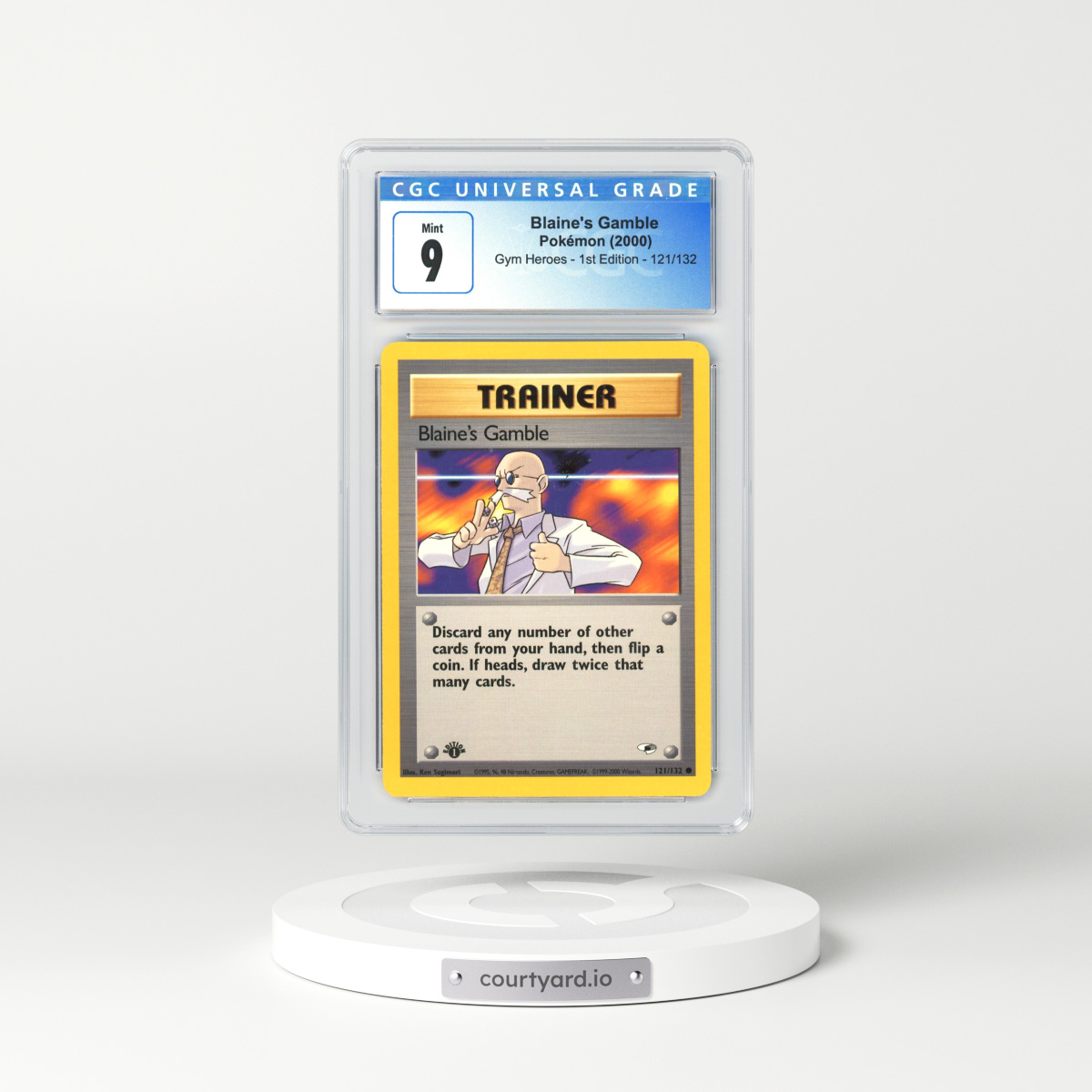 2000 Gym Heroes #121 Blaine's Gamble - 1st Edition (CGC 9 MINT)