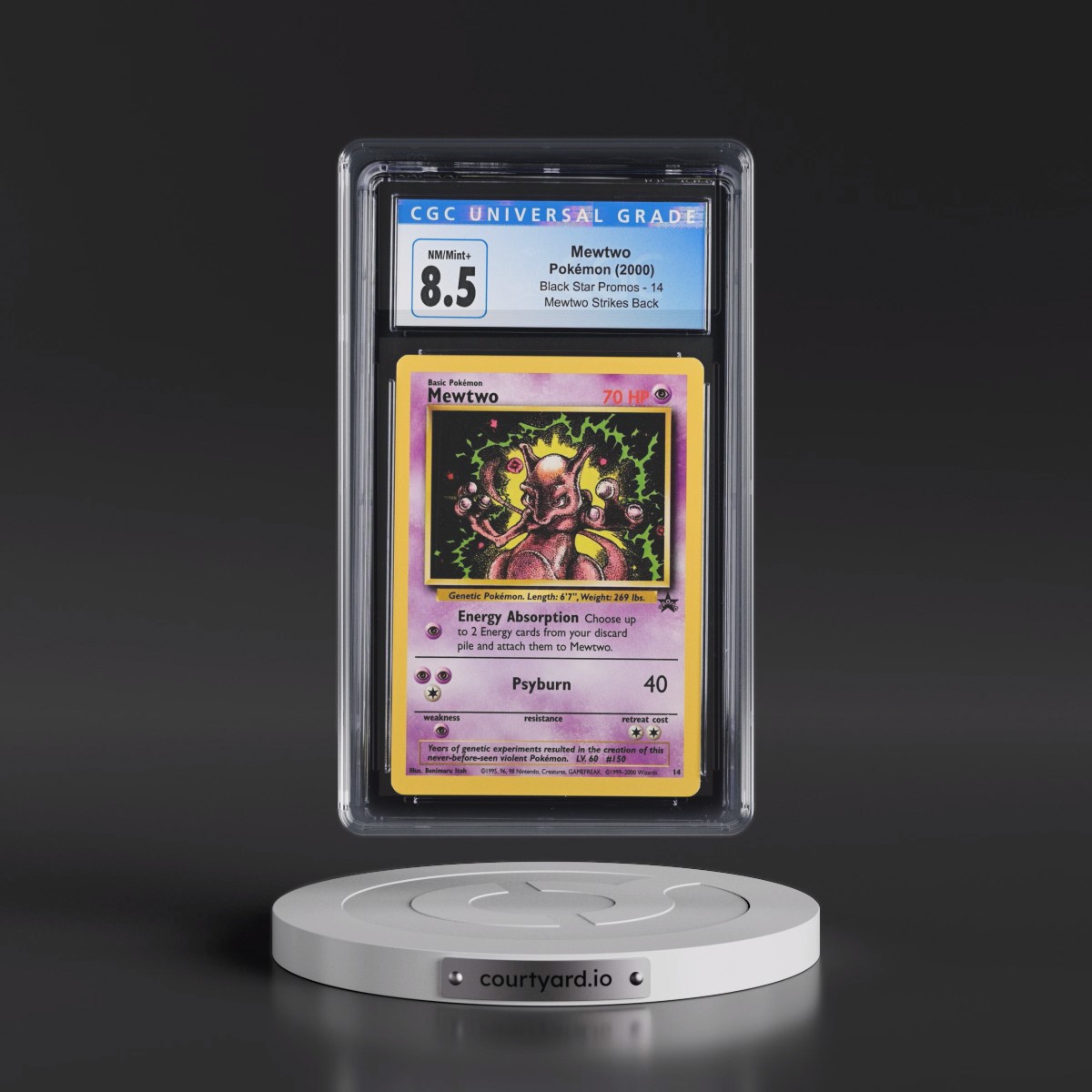 1999 Black Star Promos #14 Mewtwo - Mewtwo Strikes Back (CGC 8.5 NM-MT+)
