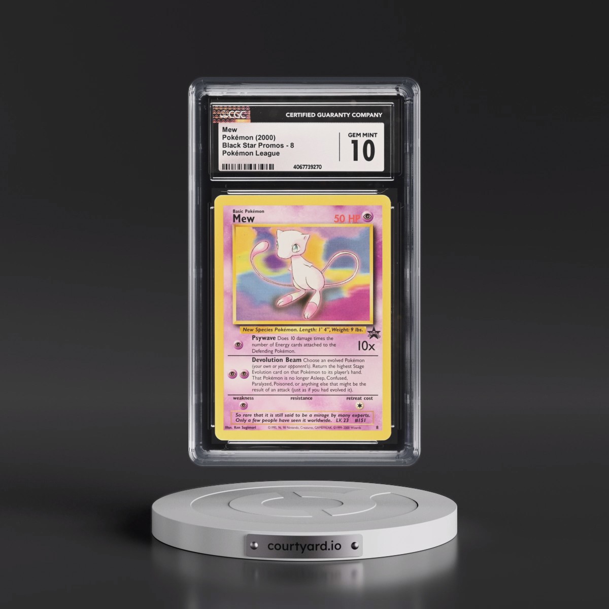 1999 Black Star Promos #8 Mew - Pokémon League (CGC 10 GEM MINT)