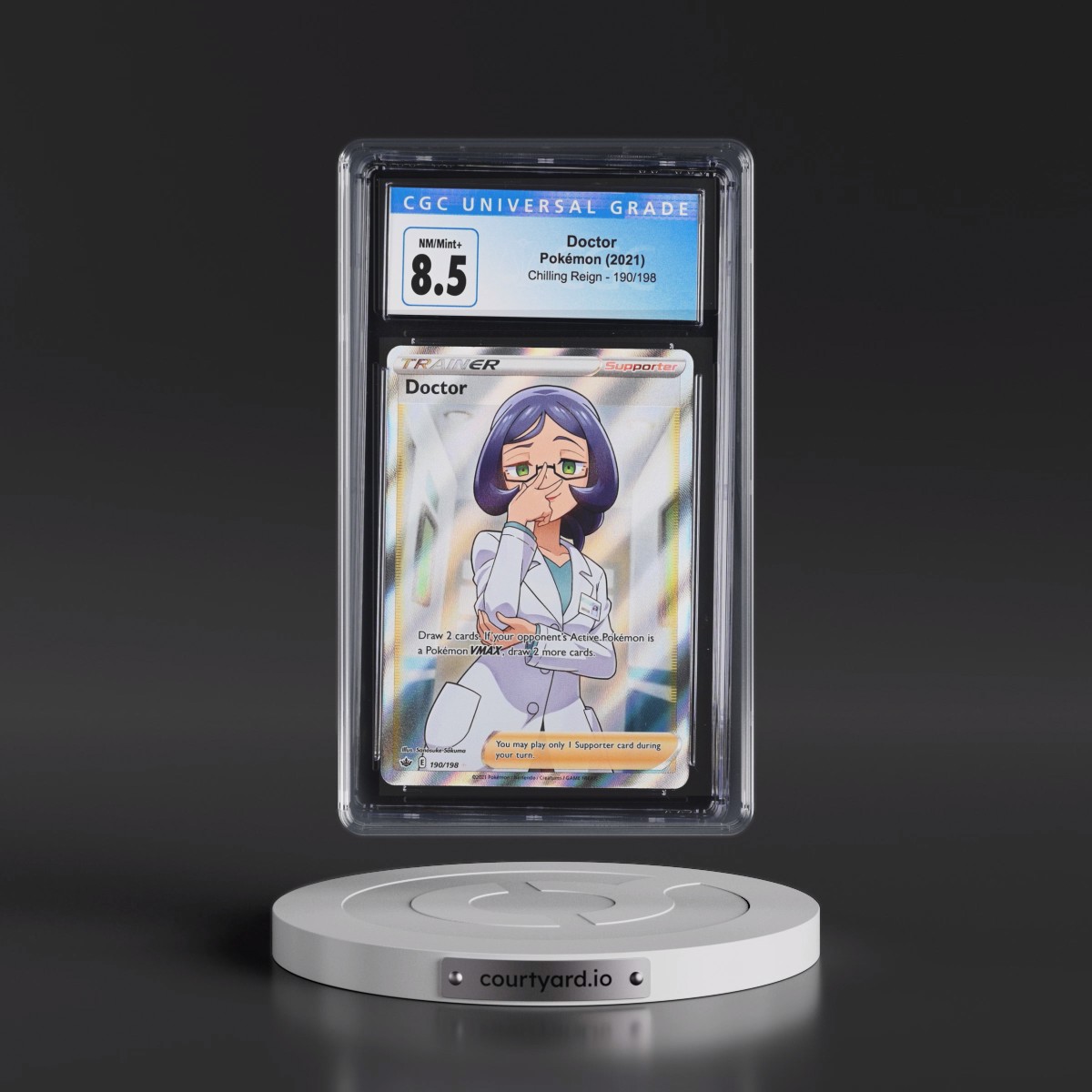 2021 Chilling Reign #190/198 Doctor - Ultra Rare Holo (CGC 8.5 NM-MT+)